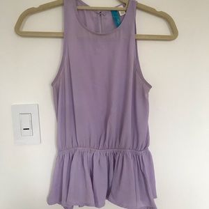 Francesca’s Collections Lavender Chiffon Tank Top